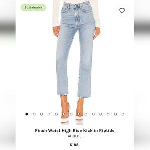 Agolde waist high rise kick I'm Riptide